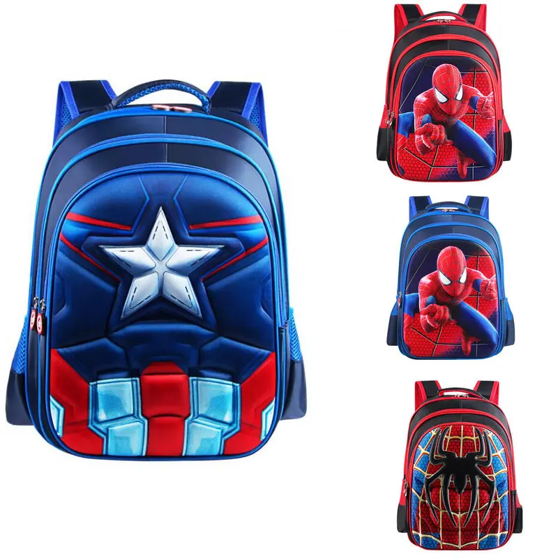 Модные школьные ранцы Disney для мальчиков и девочек с рисунком Капитана Америка