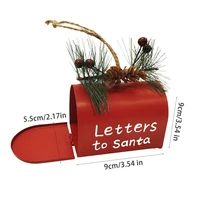 christmas tree pendant mailbox candy red box craft retro wrought iron mailbox storage garden suggestion letter box craft jewelry