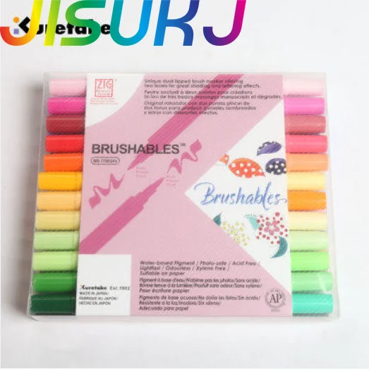 

24pcs ZIG MS-7700 watercolor brush waterproof brush painting double tip Japan