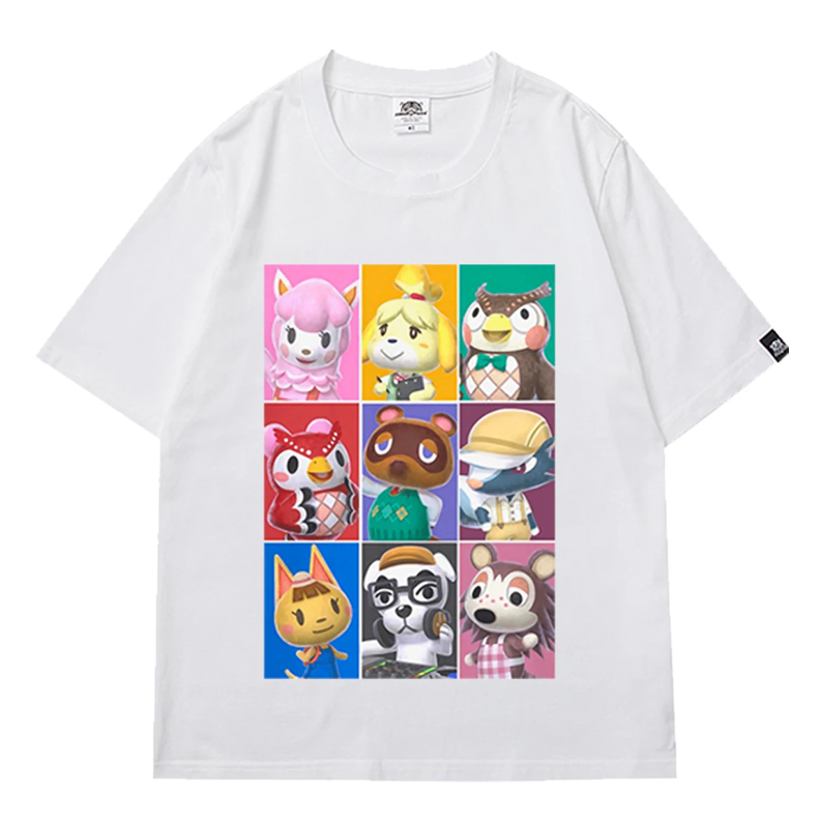 

Animal Crossing Women's T-shirt Kawaii High Street Cartoon Print T Shirt Women Short Sleeve Street T-shirt Girl Loose Oversized