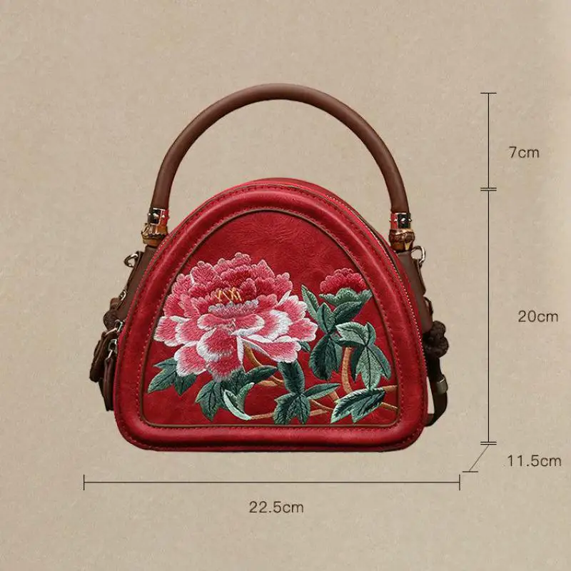 

Johnature Vintage Women Bag 2021 New Handmade Embroidery Floral Handbag Chinese Style Female Small Shoulder & Crossbody Bags