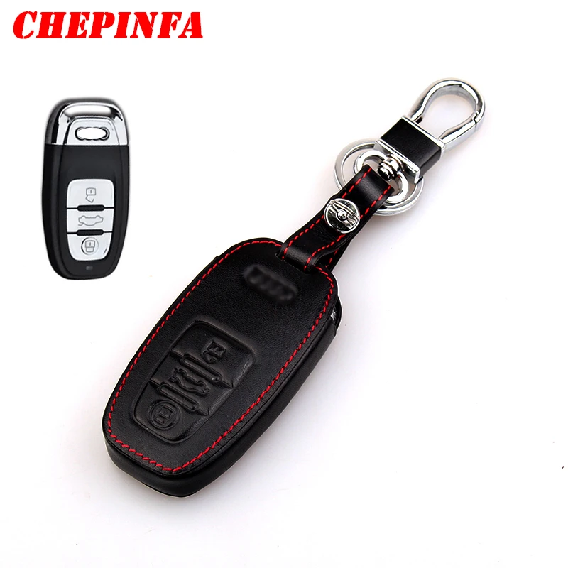 CHEPINFA кожаный чехол для автомобильного ключа Audi A1 A2 A3 A5 A6 A4L A6L Q3 Q5 Q7 TT Q8 A8 Q5L A7 A8L RS3 S5678