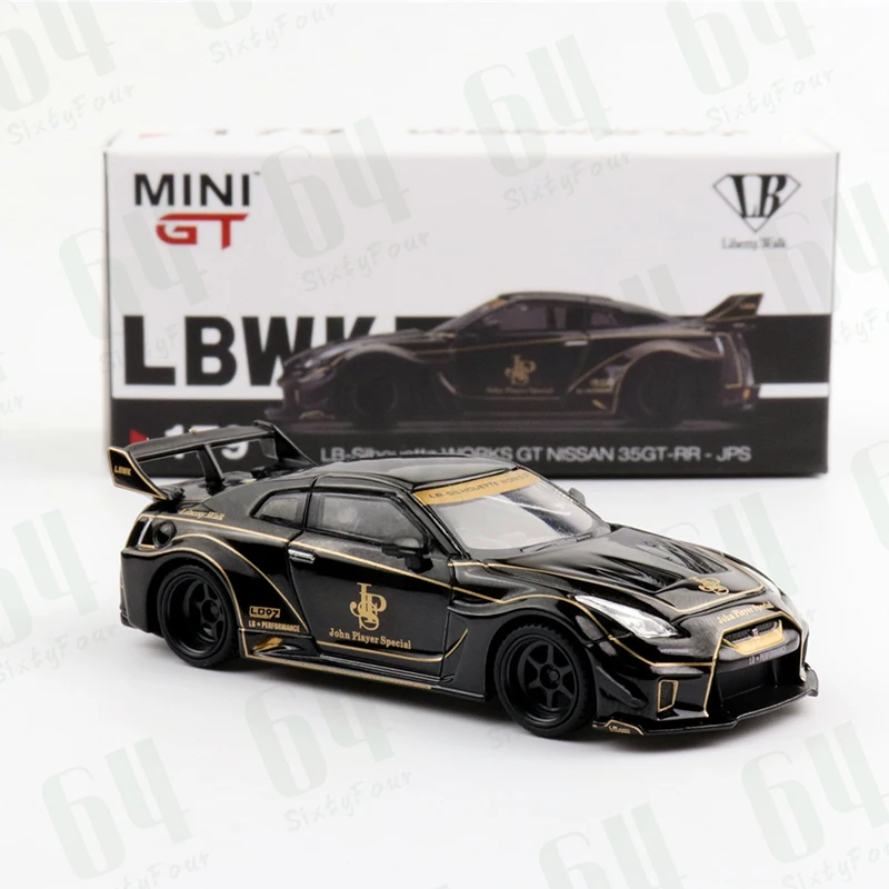 

Model Car 1/64 Pop Toys MINI GT Alloy LB-Silhouette WORKS GT Nissan 35GT-RR JPS Coating Collection New JDM