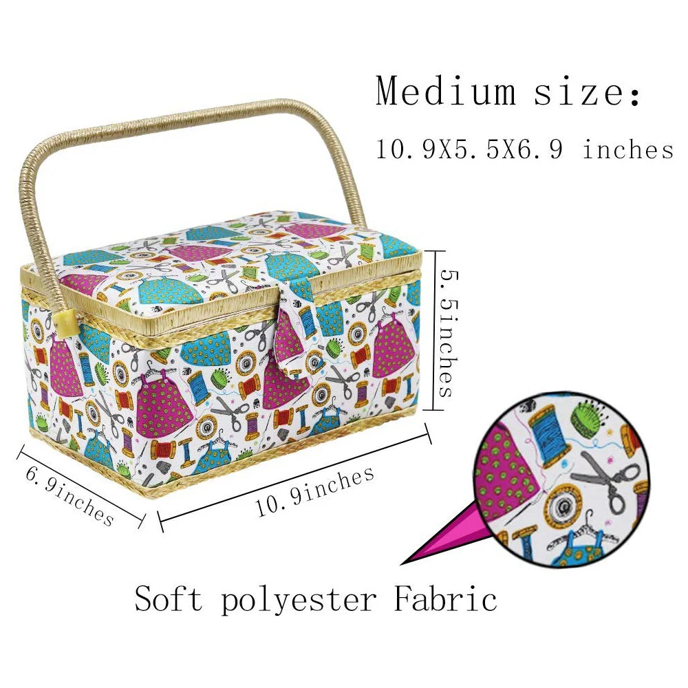 Корзина для шитья из цветной ткани корзина с иголкой набор Домашний Органайзер