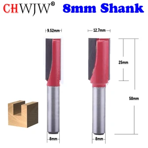CHWJW 1 шт. 8 мм чистящее дно гравировальное долото твердосплавное Фрезерное долото Деревообрабатывающие инструменты ЧПУ фреза Концевая фреза для дерева