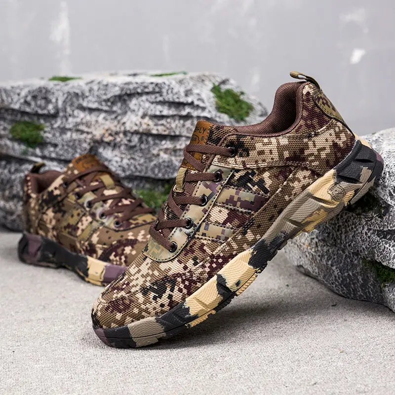 Type Desert Jungle Digital Camouflage Training Shoes Men Military Training Non-Slip High Wear-Resistant Labor Protection Shoes