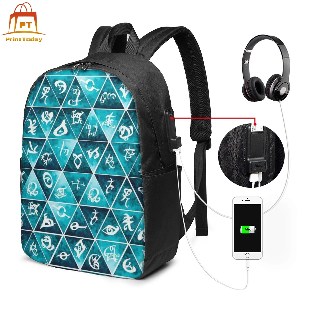 

Daemon Backpack Daemon Backpacks Multifunctional Print Bag Men - Women Student High quality Trending Bags