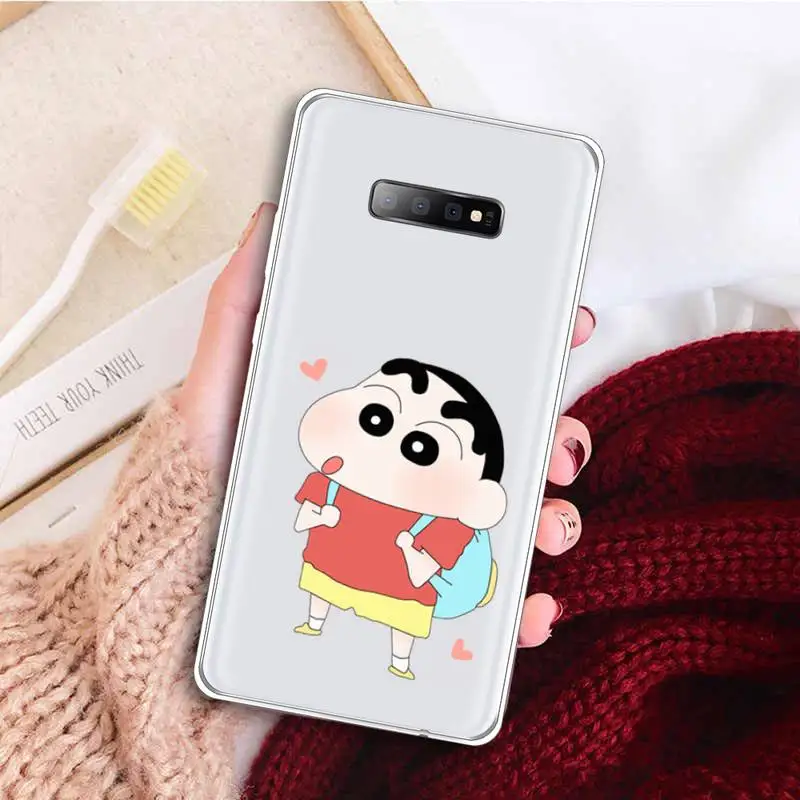 

Crayon Shin-chan Japan anime Phone Case Transparent For Samsung Galaxy A 71 21s S note 8 9 10 plus 20 ultra