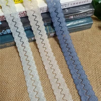s2544 width 2 5cm bright two colors white black latest style of thick lace trim for clothing decoration