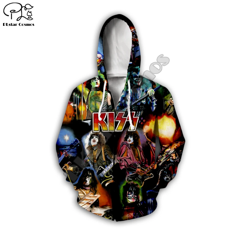 BAND KISS Rock& Roll All Nite вечерние 3D толстовки с капюшоном для мужчин и женщин, новая модная толстовка с капюшоном, пуловер с длинным рукавом, стиль-2
