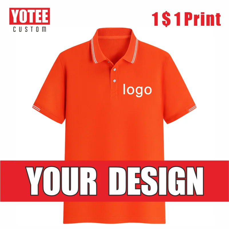 YOTEE2020 new high quality cheap short sleeve POLO company group custom embroidery fashion men and women customization | Мужская одежда