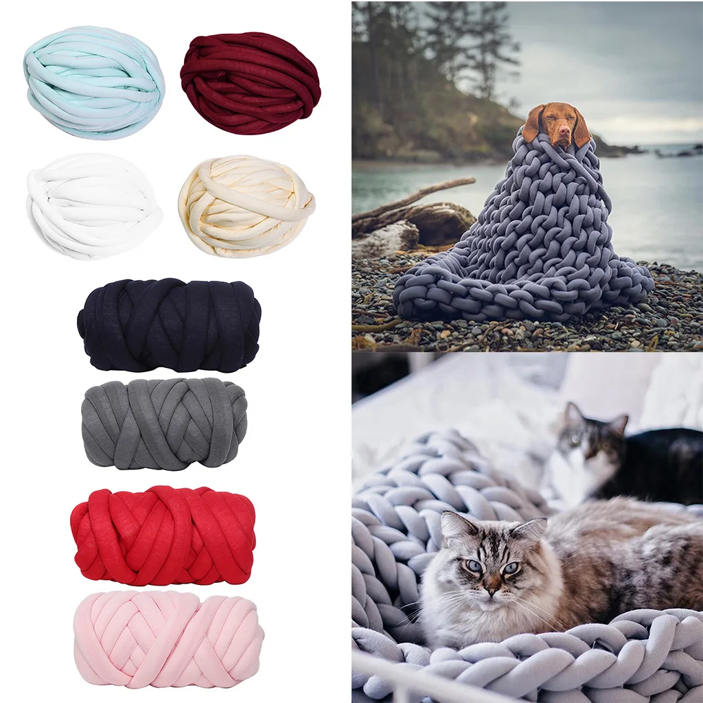 Крупная пряжа для вязания 25 метров шерстяная ручные вязальные изделия сделай сам