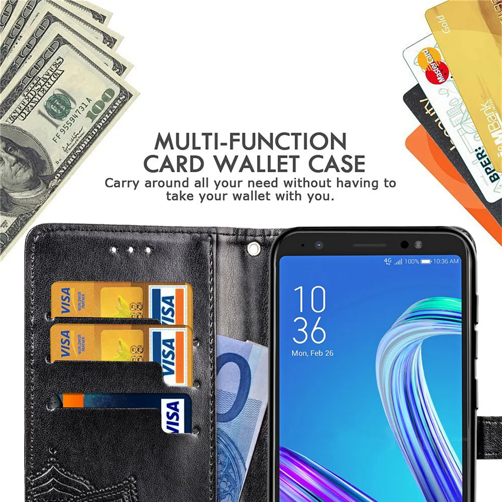 Кожаный чехол-книжка для Asus Zenfone 7 ZS670KS 6 ZS630KL Max Pro M2 ZB631KL ZB633KL ZC600KL ROG Phone 3 ZS661KS |