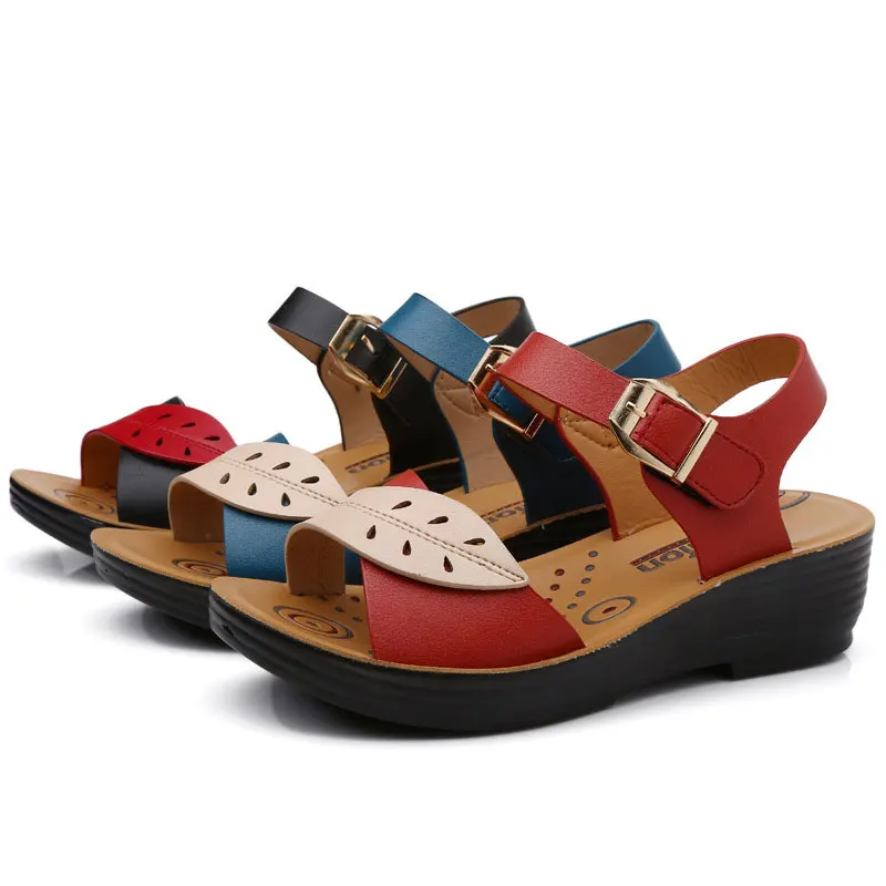 

Women Sandals Heeled Slippers Ethnic Flower Sandals Female Summer Shoes Casual Beach Shoes Flip Flop Chaussures Femme Platform