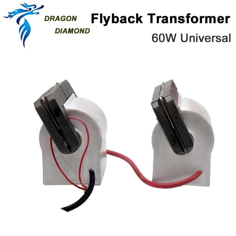 2 шт./лот Двойной лазерный трансформатор высокого напряжения Flyback Катушка зажигания для 60 Вт CO2 Запчасти для лазерного питания
