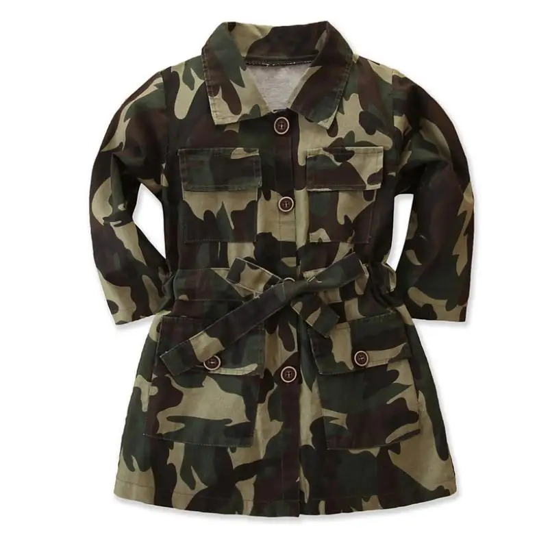 

New Spring Autumn Girls Fashion Jackets British Style Outerwear Casual Pure cotton Windbreaker Children Clothing Cute Girls Coat