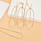 ZMZY Бохо цветные тонкие бусины Миюки цепочка натуральные морские ракушки ожерелья с буквой для женщин колье-чокер кокилла