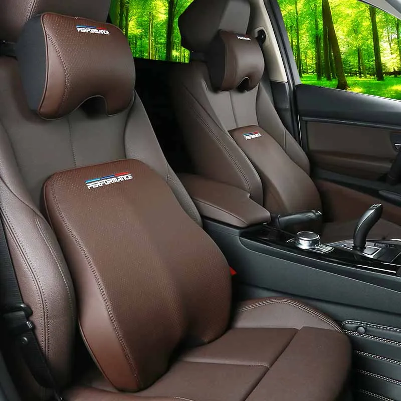 Подголовник Автомобильный из натуральной кожи подушка для поясницы хлопка с