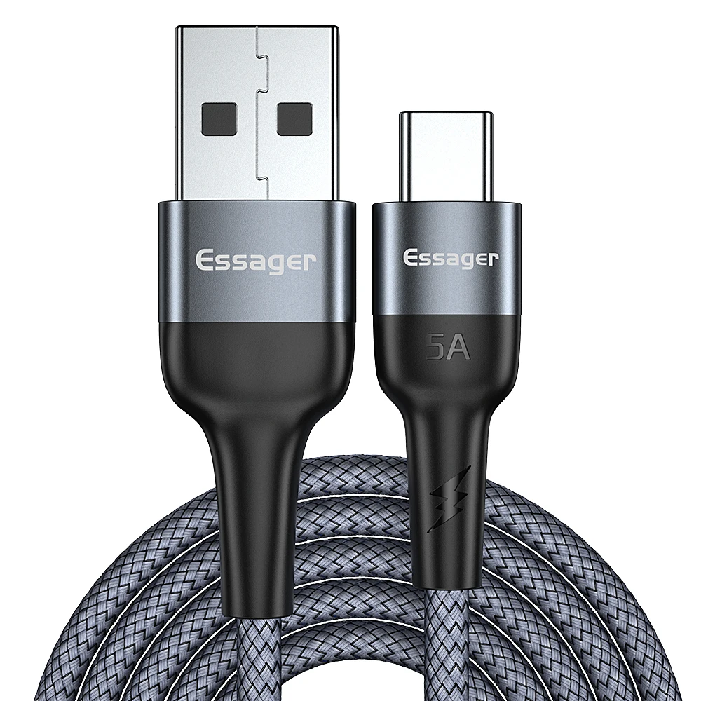 Essager 5A usb type C кабель для huawei mate 20 P30 P20 Pro Lite Xiaomi Redmi Note 7 USBC type-C шнур Быстрая зарядка USB-C зарядное устройство