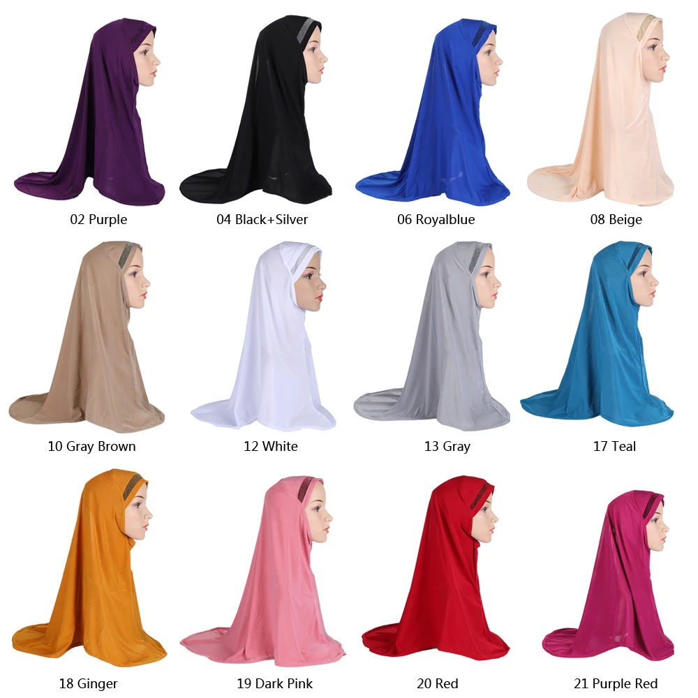 Новый один кусок мусульманских женщин Амира хиджаб шарф головной платок