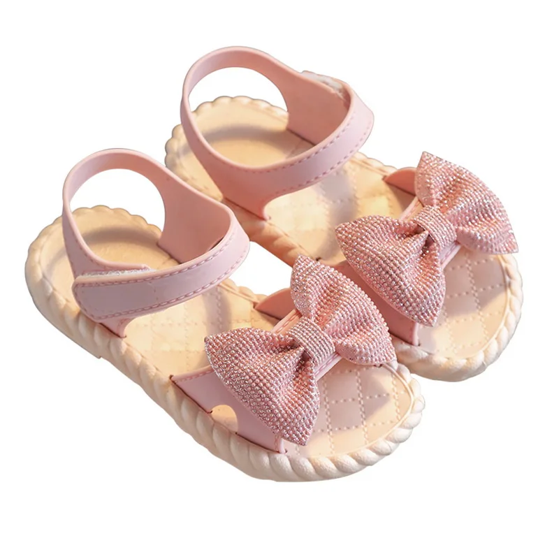 

Children Sandals Pink Cute Bow Shoes Baby Girls Sandal Kids Princess Shoes Toddler Korean Beach Shoes Girl Casual Slippers