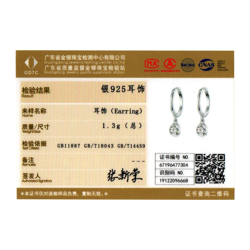 WOSTU Аутентичные 925 пробы серебряные ослепительные циркониевые серьги-кольца для