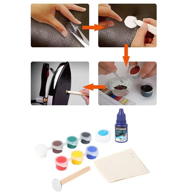 Liquid Leather Vinyl Repair Kit Car Seat Sofa Hole Rip Restore Tools DIY |