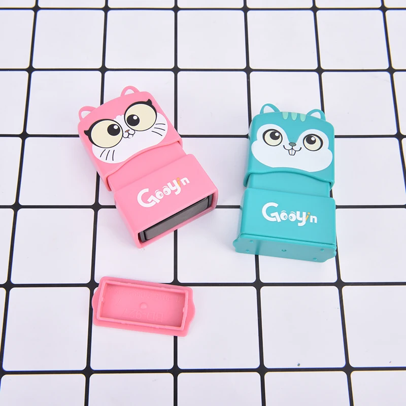 

1Set Color Baby Name Stamp For Children Name Student Clothes Chapter For Children Toy 3.8*5.8CM