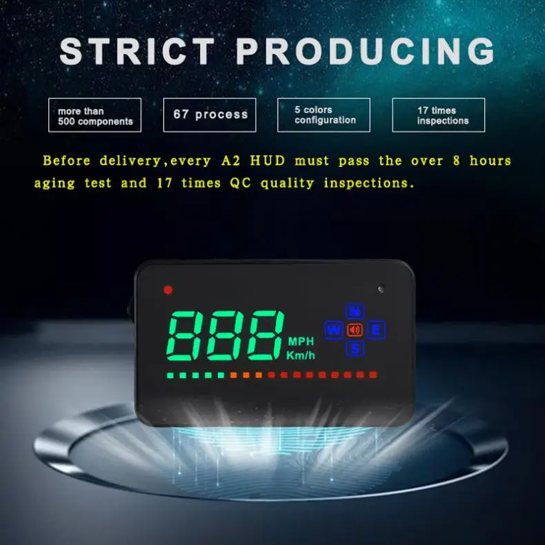 Universal A2 3.5 Inch HD Intelligent Car Hud Head Up Display with Color Screen for Automobile | Автомобили и мотоциклы