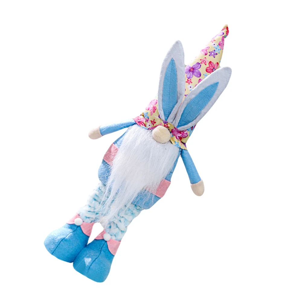 

1Pc Rabbit Gnome Doll Ornament Easter Gnome Doll Decor Tabletop Doll Adornment