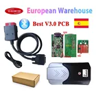 Новый VCI VD DS150E CDP 2017.R3 Keygen, лучший V3.0 PCB с Bluetooth для автомобиля delichtгрузовика Obd2, диагностические инструменты, склад в Европе
