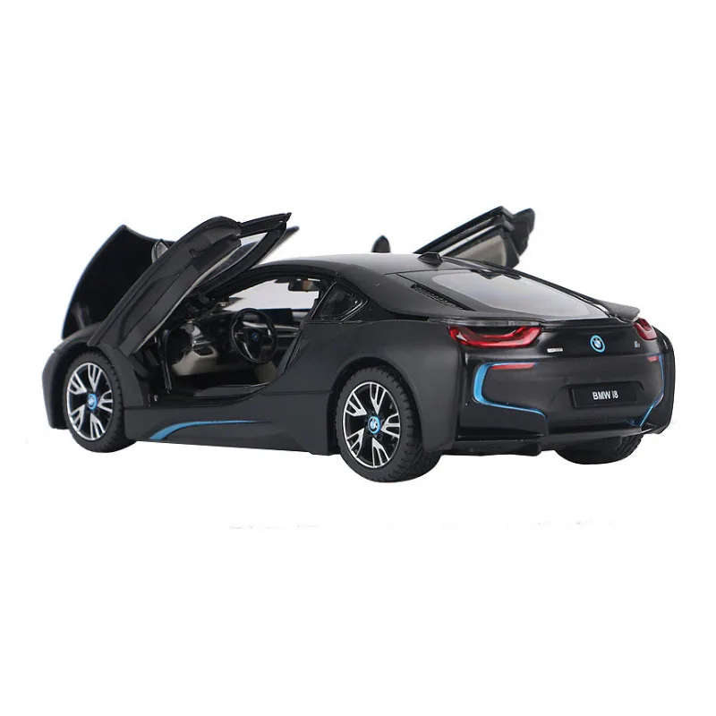 Rastar 1:24 литая под давлением I8 с открытым верхом бело-синяя черная спортивная