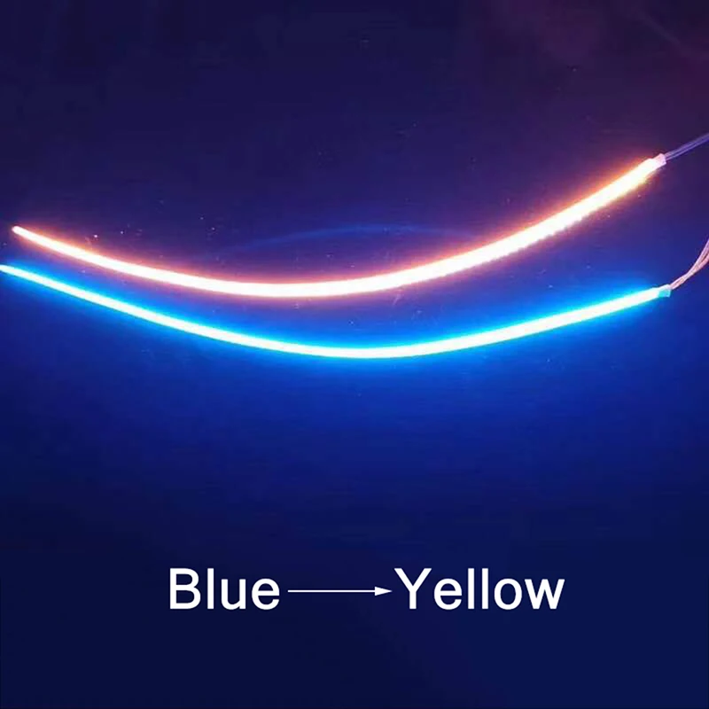 

2Pcs/lot 45cm DRL Flexible LED Strip Daytime Running Lights Tube Turn Signal Light Lamp 8000K 7W