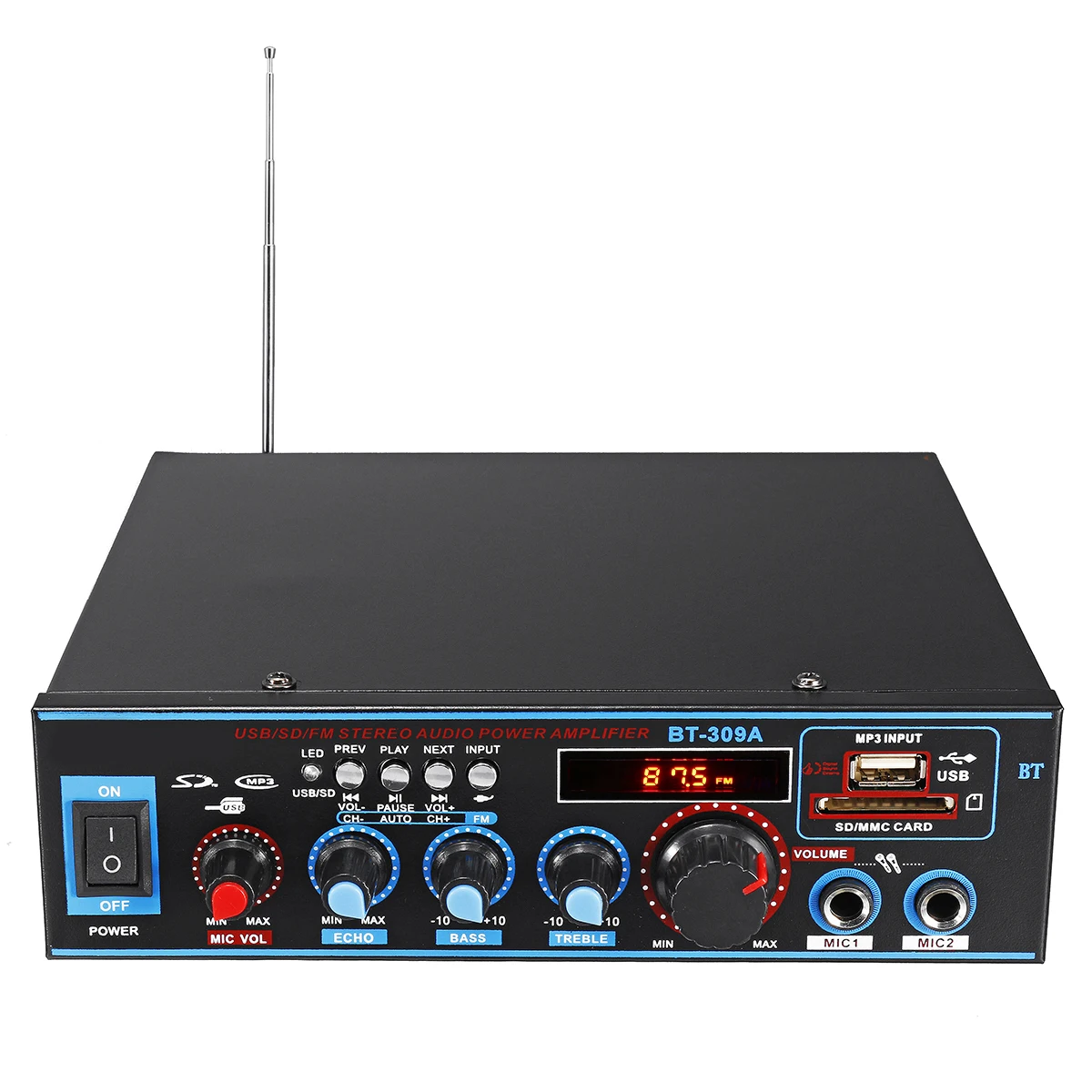 AABB-800W 12/220V HI-FI 2CH Мощность усилитель аудио дома Театр звук Системы мини Bluetooth
