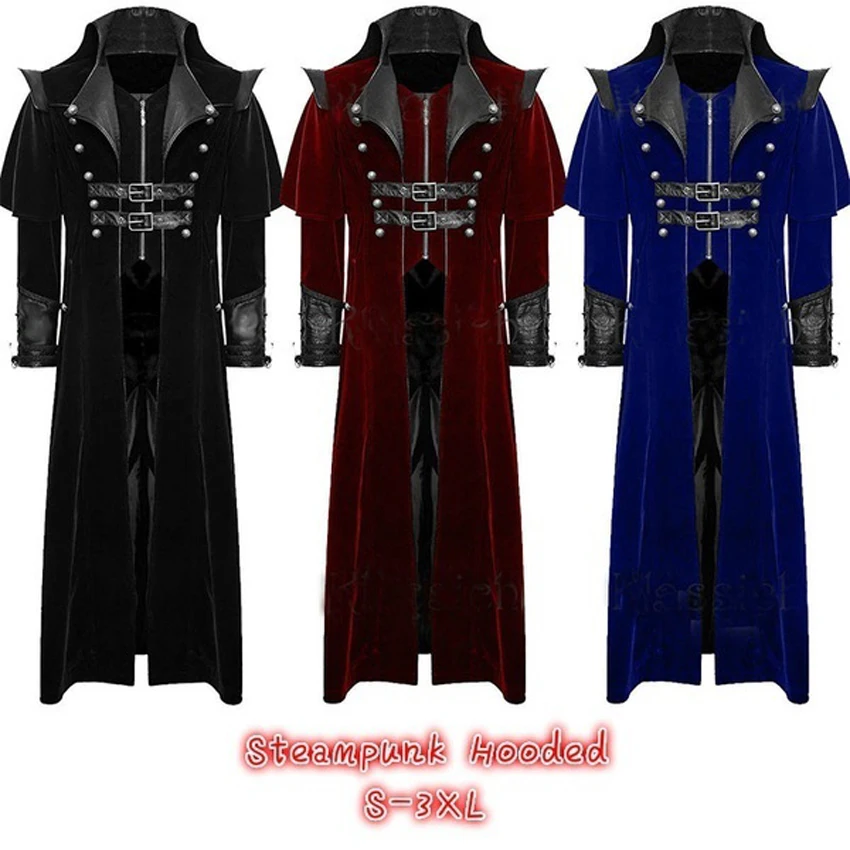 Роскошный мужской Тренч средневековый принц эпохи викторианской готики женское