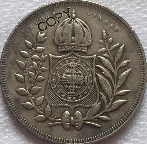 1840 Бразилия 100 рейс копия монет|Безвалютные монеты| |