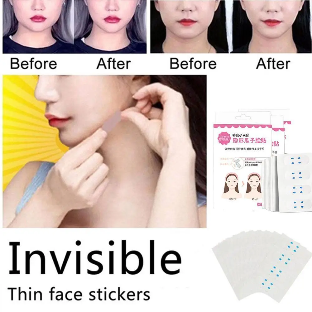 V образные наклейки для подтяжки лица кожи невидимая пролапса антидышащая лента