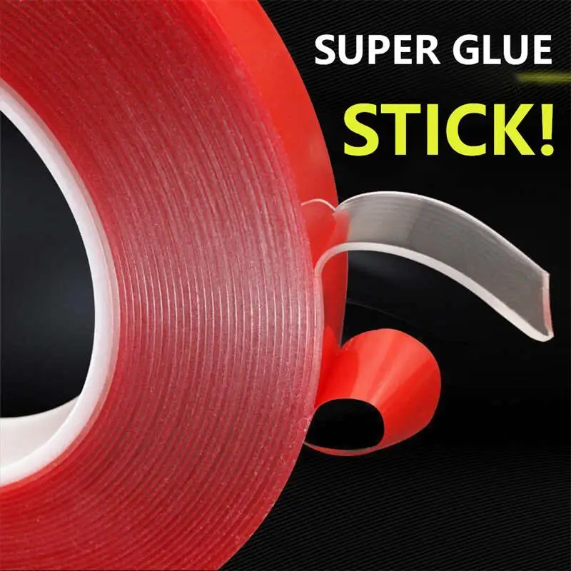

Double Sided Tape Heat Resistant Waterproof Adhesive Acrylic Tape Film Transparent Sticker For Carpet Fix Home Office Wall Decor