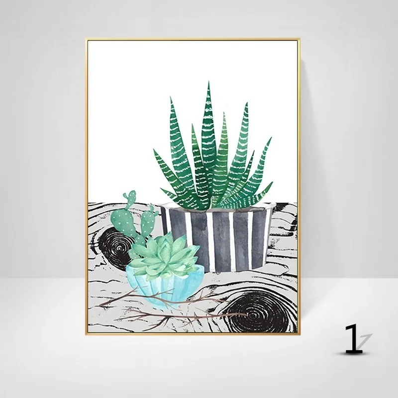 

Nordic Style Kitchen Living Room Decoration Painting Frameless Only Painting Core Cartoon Green Plants Cooking Eiffel Tower Art