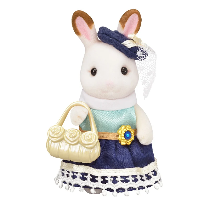 S01 Sylvanian Families Town Girl серия шоколадный кролик сестренка кукольный домик пушистая игрушечная кукла Фигурка 6002