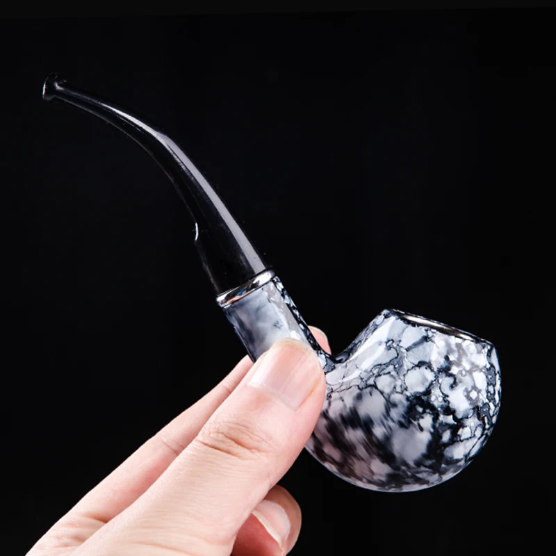 

New Stone Style Tobacco Pipe Cigarette Durable Cigar Pipes Smoking Pipe Gift for Family Friend Smoke With Retail Pack CF702