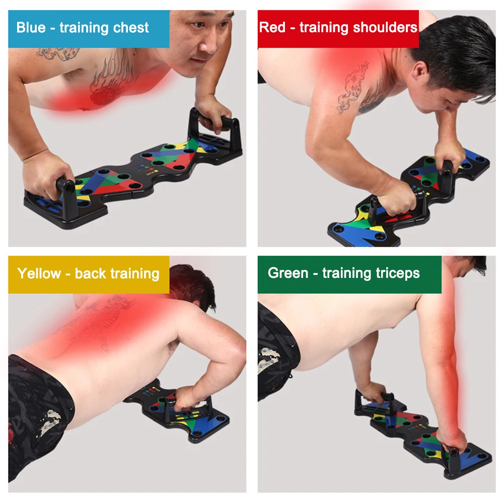 

9 in 1 Push Up Board with Instruction Print Body Building Fitness Exercise Equipment Men Women Push-up Stands For Body Building