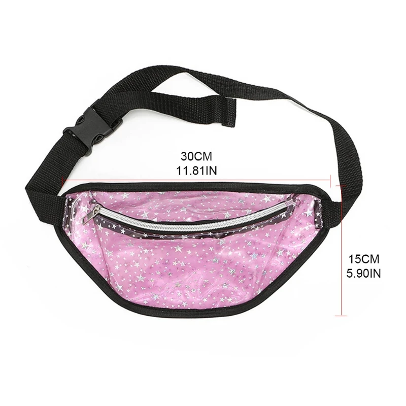 

J60D Fashion Women Transparent Stars Printing Crossbody Chest Bag Casual Fanny Pack
