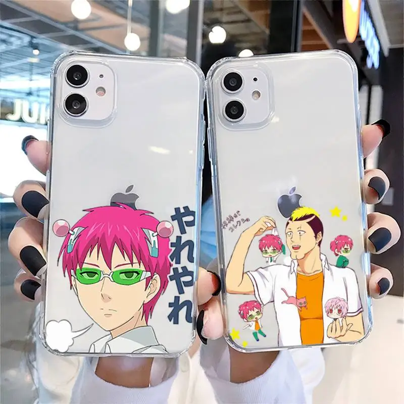 

Japanese Anime The Disastrous Life Of Saiki K Phone Case For IPhone SE2 11 11Pro XS MAX XR 7 8 6 Plus 5 5S SE 12 Mini 12Pro Max