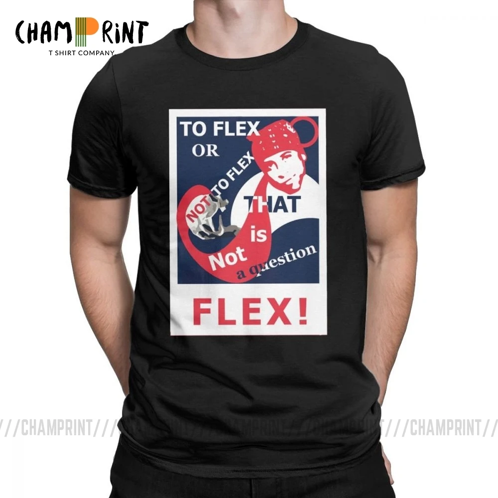 Смешные хлопковые футболки Рикардо Милос с надписью To Flex Or Not это вопрос | Мужская