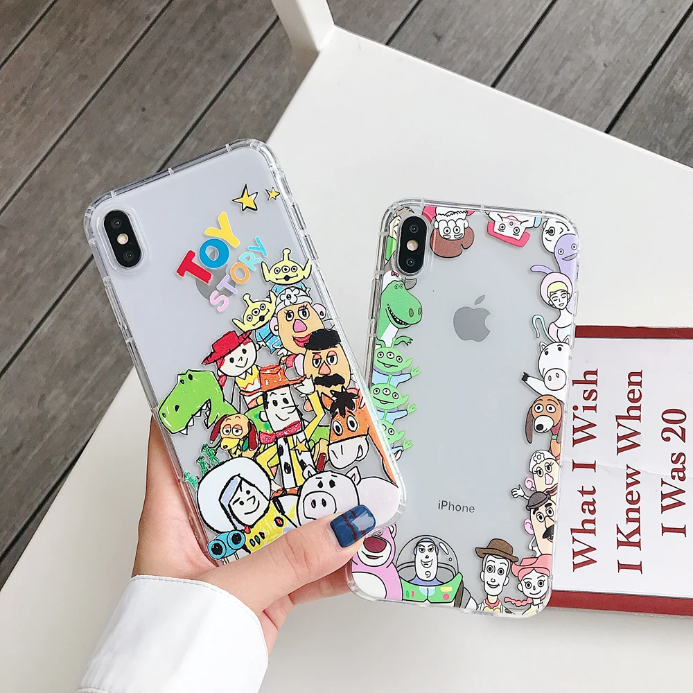 Чехол для телефона с мультяшными игрушками iPhone 11 Pro X XR XS Max мягкий прозрачный