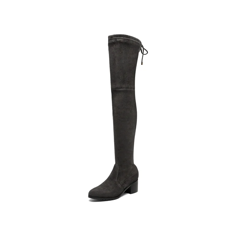 

COVIBESCO Concise Elegant Over The Knee Boots 2020 Autumn Winter Thick Heels Women Pumps Newest Classic Party Casual Shoes Woman