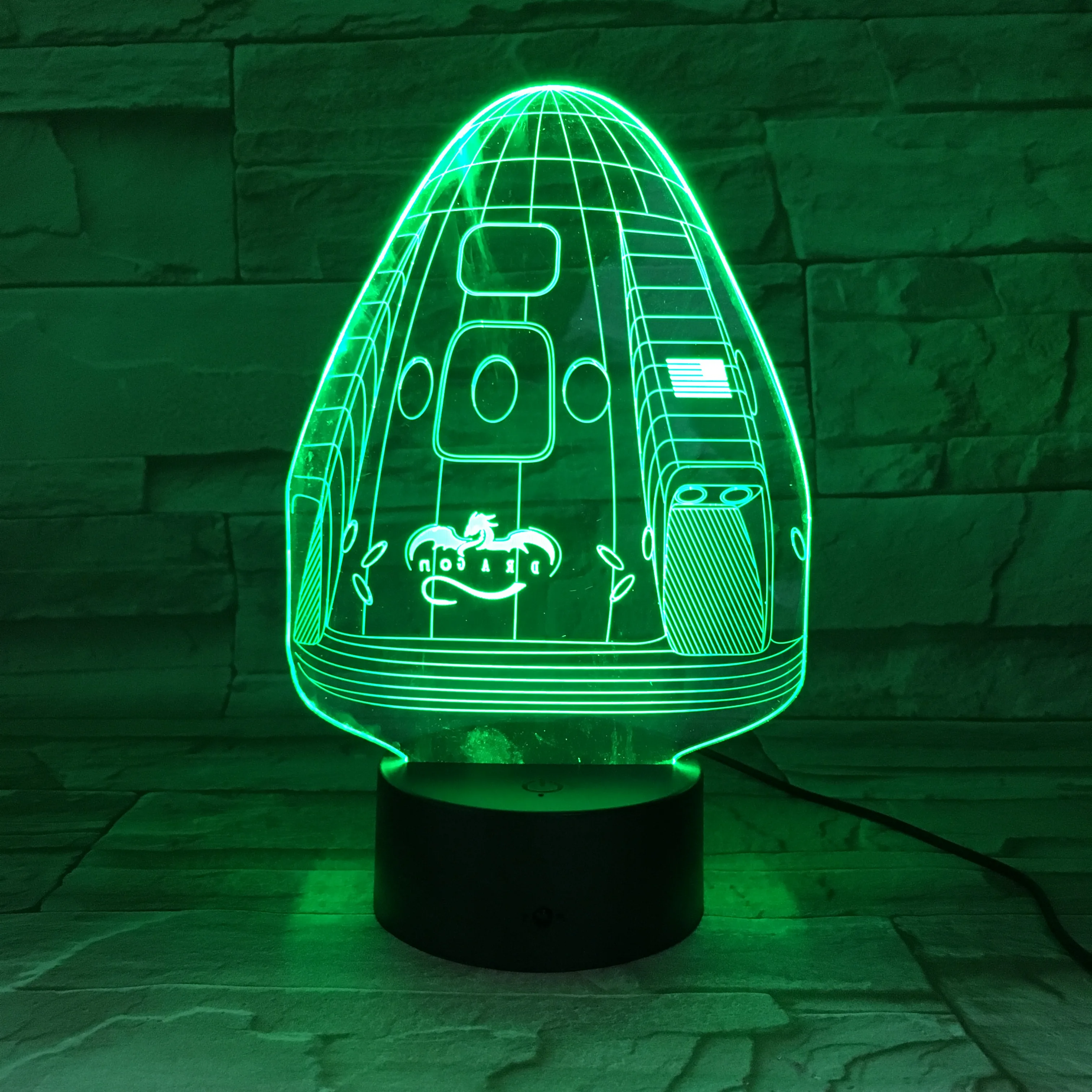 VCity астронавт ракета 3D USB светодиодный ночник Иллюзия голограммы Оригинальная лампа подарок для детей друзей дома спальня спальный Декор