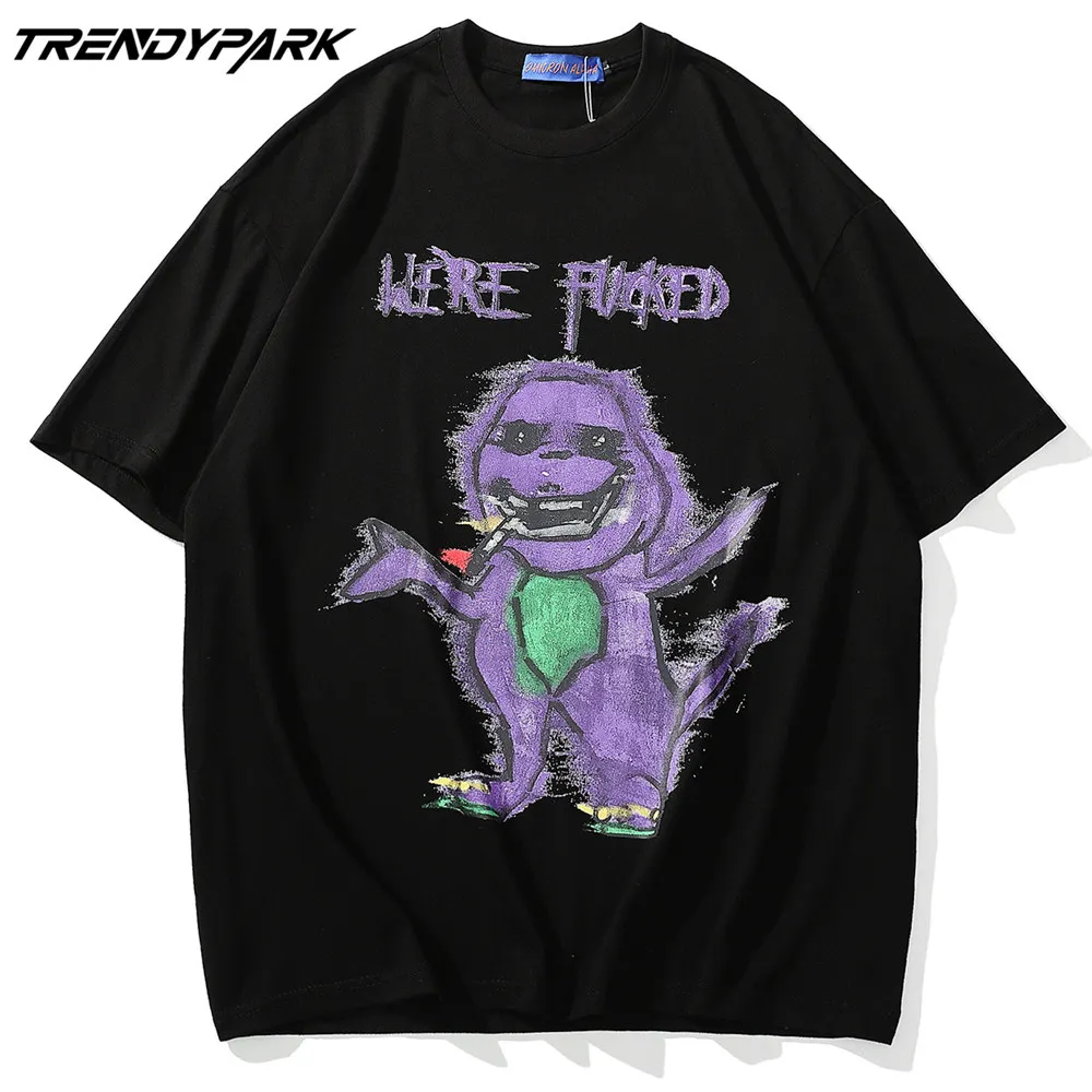 

Men's T-shirt 2021 New Summer Short Sleeve Printed Tee Hip Hop Oversized Cotton Casual Harajuku Streetwear Top Tshirts Clothing