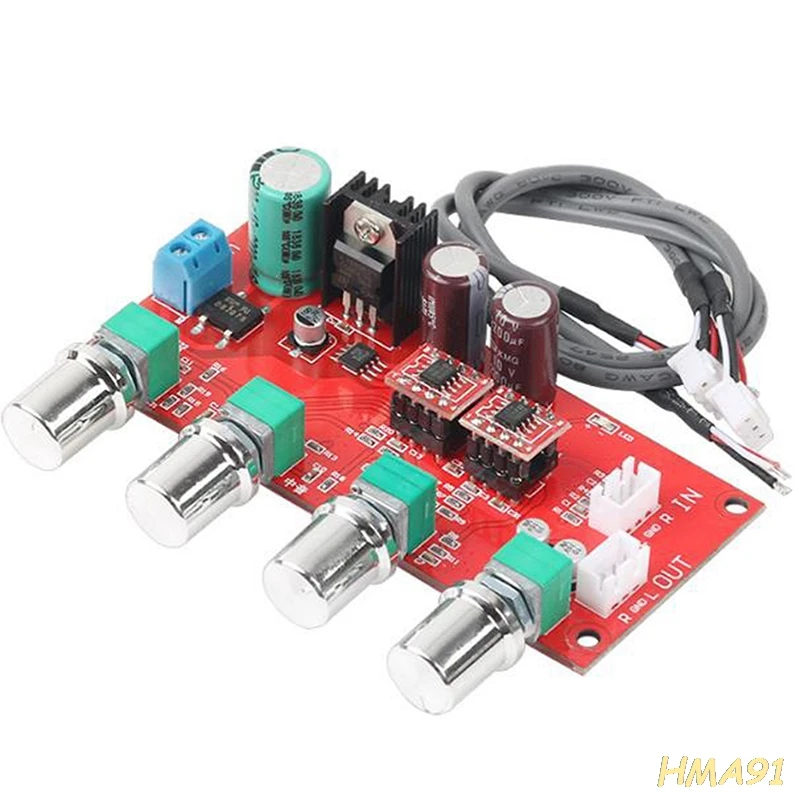 

AD828 HIFI Stereo Preamp amplifier board volume Tone Control Pre-amp Board